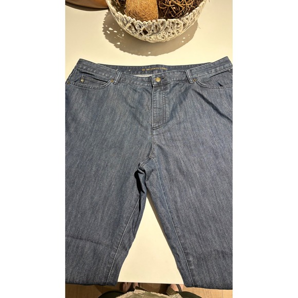 Michael Kors Denim Pants Comfort Stretch‎ Dark Wash Classic Fit Women's 18W - Picture 1 of 7